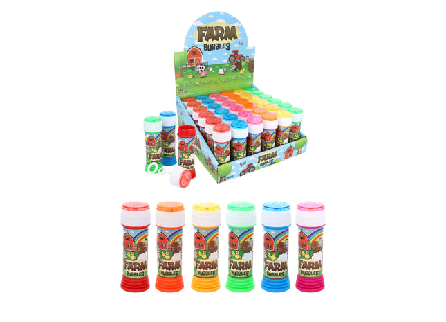 Bubble Tubs Bauernhof 50ml mit Puzzle-Labyrinth-Deckel, 6 verschiedene Farben TK Gruppe® Grosshandel 