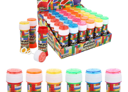 Bubble Tubs Brickz 50ml mit Puzzle-Labyrinth-Deckel, 6 Variedes - Spiel & Spaß für Kinder TK Gruppe® Grosshandel 