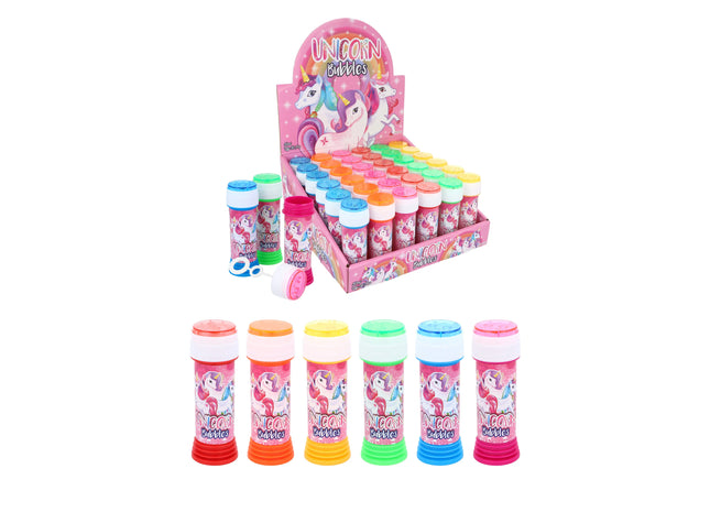Bubble Tubs Einhorn-Seifenblasen 50ml mit Labyrinth-Puzzle, 6 sortierte Farben TK Gruppe® Grosshandel 