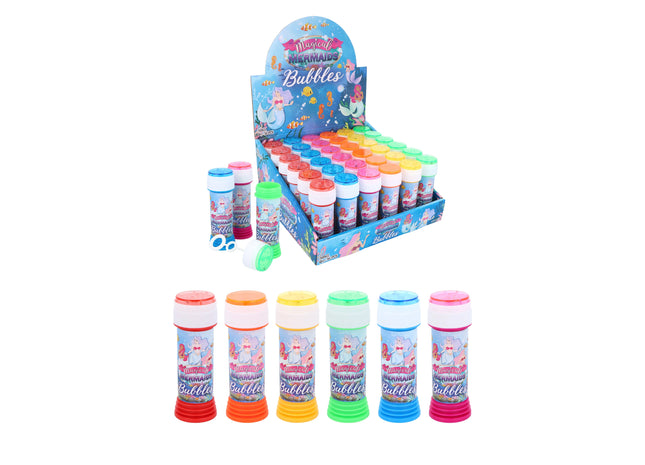 Bubble Tubs Meerjungfrau 50ml mit Puzzle-Deckel, 6 Farben Set TK Gruppe® Grosshandel 