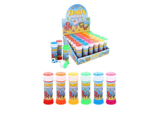 Bubble Tubs Sealife mit Maze-Top, 50 ml Seifenblasen, verschiedene Farben, 6er-Pack TK Gruppe® Grosshandel 