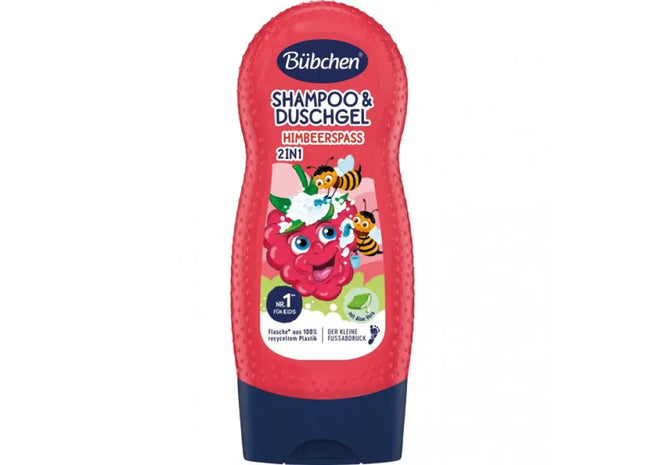 Bübchen Himbeerspaß Shampoo & Duschgel 230ml - Fruchtige Körper- und Haarpflege für Kinder TK Gruppe® Grosshandel 