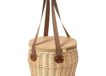 Bubu Natur Weiden-Picknickkorb - Handgeflochten & Stilvoll TK Gruppe® Grosshandel 