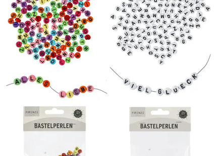 Buchstaben-Bastelperlen, 2er Set, je 20g – Individuelles Gestalten TK Gruppe® Grosshandel 