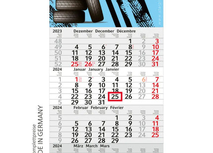 Budget 4 Express mit 4C-Druck - Hellgrau und Rot - Sonn- und Feiertage inklusive - Hochwertige Präsentation TK Gruppe® Grosshandel 