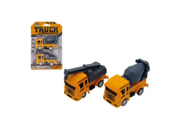 Building Machines 2 on Card 8cm Each with Retractable Action TK Gruppe® Grosshandel 