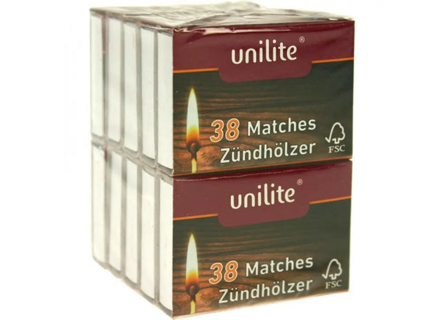 Bundle of 10 Match Packs, Each Contains Around 38 Pieces - Fire Starters for Various Needs TK Gruppe® Grosshandel 