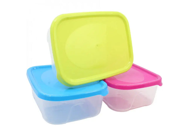 Bunte 1L Vorratsdosen Set, Mehrzweck-Aufbewahrungsboxen 18.5x13.5x6.5 cm TK Gruppe® Grosshandel 