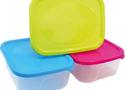 Bunte 2L Vorratsbehälter für Lebensmittel, 23x17x8 cm - Stapelbare Küchenboxen TK Gruppe® Grosshandel 