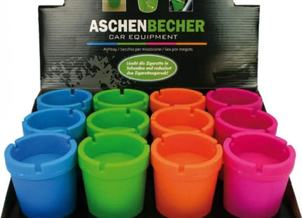 Bunte Aschenbecher im Display, Sortiert, 11x8cm - Modern & Praktisch TK Gruppe® Grosshandel 