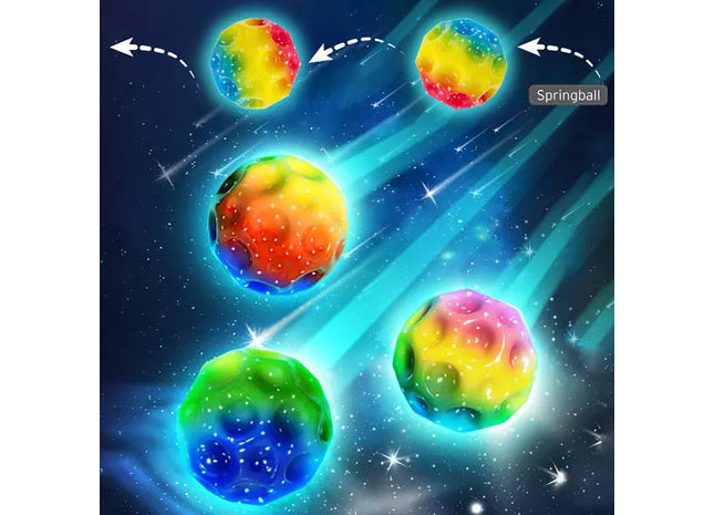 Bunte Astro Space Bälle, 3er Set, Weltraum-Design, 7cm Durchmesser TK Gruppe® Grosshandel 