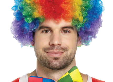 Bunte Clown Perücke Erwachsene, Regenbogenfarben, 120G - Karneval & Fasching Zubehör TK Gruppe® Grosshandel 