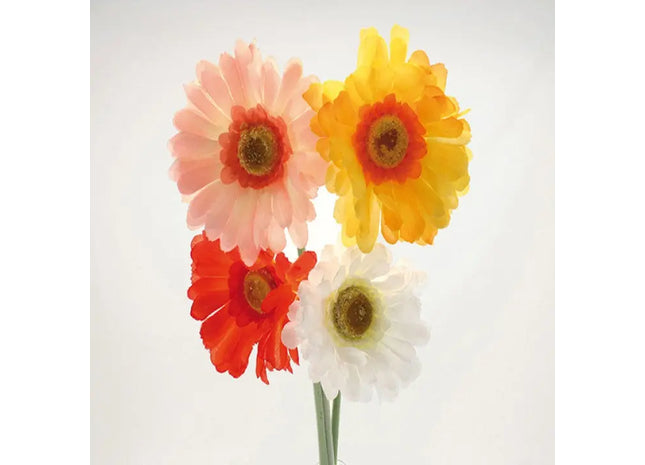 Bunte Gerbera Kunstblumen 54 cm in 4 Farben Sortiert TK Gruppe® Grosshandel 