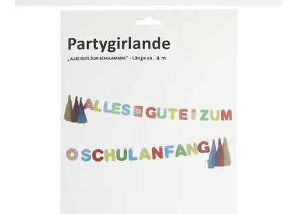 Bunte Girlande Schulanfang, 400cm Länge - Perfekt für Klassenzimmer- und Feierdekorationen TK Gruppe® Grosshandel 