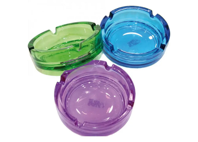 Bunte Glasaschenbecher, 10.5 x 3.8cm - Verschiedene Farben, Elegant und Robust TK Gruppe® Grosshandel 