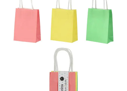 Bunte Kraftpapiertüten, 3er-Set, Klein, 10x13x5cm - Umweltfreundlich TK Gruppe® Grosshandel 