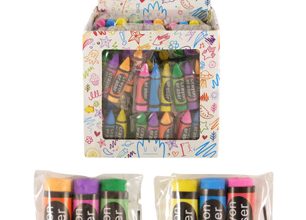 Bunte Kreide-Sticks, 3er-Pack, 5 cm, verschiedene Farben, für Kunst & Kreativität TK Gruppe® Grosshandel 