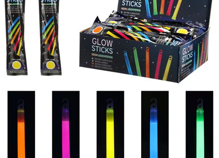 Bunte Neon-Leuchtstäbe, 15cm, Sortiert in 5 Farben, Langanhaltende Leuchtkraft TK Gruppe® Grosshandel 