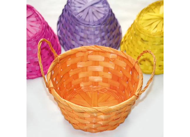 Bunte Raffia-Körbe mit Griffen, 20x15x8cm - Vielseitige Aufbewahrungslösung TK Gruppe® Grosshandel 