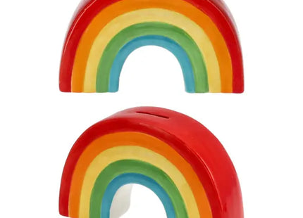 Bunte Regenbogen-Spardose, ca. 20x13 cm – Farbenfroher Geldspeicher TK Gruppe® Grosshandel 
