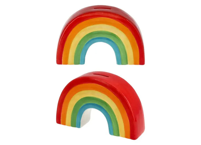 Bunte Regenbogen-Spardose, ca. 20x13 cm – Farbenfroher Geldspeicher TK Gruppe® Grosshandel 