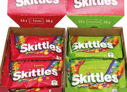 Bunte Skittles Fruchtgummis, 38g, leckere Nascherei TK Gruppe® Grosshandel 