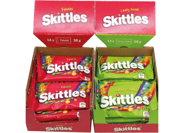 Bunte Skittles Fruchtgummis, 38g, leckere Nascherei TK Gruppe® Grosshandel 