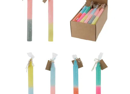 Bunte Stabkerzen, 19x2 cm, 6er-Set – Farbenfrohe Eleganz TK Gruppe® Grosshandel 