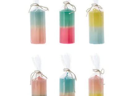 Bunte Stumpenkerzen, 6x12 cm, 6er-Set – Farbintensives Wohnaccessoire TK Gruppe® Grosshandel 