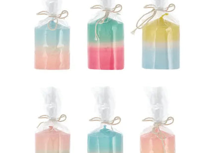 Bunte Stumpenkerzen, 6x8 cm, 6er-Set – Lebendige Raumdekoration TK Gruppe® Grosshandel 