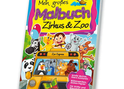Bunte Tierwelt Malbuch: Zirkus & Zoo - Kreative Abenteuer mit exotischen Tieren und Artisten TK Gruppe® Grosshandel 