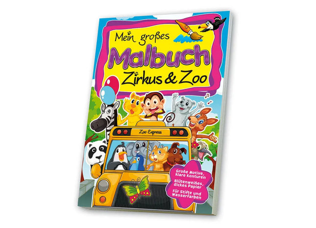 Bunte Tierwelt Malbuch: Zirkus & Zoo - Kreative Abenteuer mit exotischen Tieren und Artisten TK Gruppe® Grosshandel 