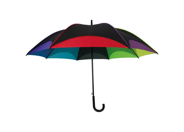 Bunter Automatikschirm in Regenbogenfarben – Mehrfarbiger Regenschutz, Stilvoll & Auffällig TK Gruppe® Grosshandel 