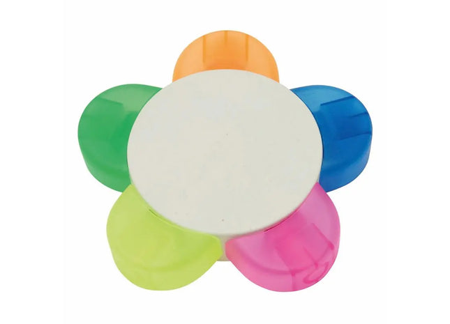 Bunter Blumenförmiger Textmarker FLOWER - Kreativ & Auffällig TK Gruppe® Grosshandel 