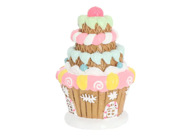 Bunter Candy Cupcake, Süße Dekofigur, Ungefähr 12 cm Hoch TK Gruppe® Grosshandel 