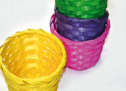 Bunter Rundkorb aus Raffia, 14x8cm - Praktische Aufbewahrungslösung TK Gruppe® Grosshandel 