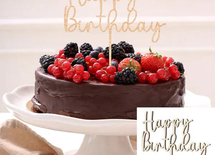 Bunter 'Happy Birthday' Cake Topper, ca. 16 cm - Perfekte Geburtstagsdeko TK Gruppe® Grosshandel 