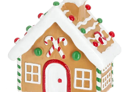 Buntes Candy Lebkuchenhaus, Farbenfrohe Weihnachtsdeko, 11x11 cm TK Gruppe® Grosshandel 