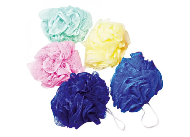 Buntes Duschball Badeschwamm-Set, 50g, 12cm - Für Sanfte Reinigung TK Gruppe® Grosshandel 