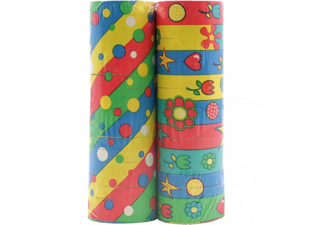 Buntes Party-Luftschlangen-Set, 2 Rollen – Feierliches Design TK Gruppe® Grosshandel 
