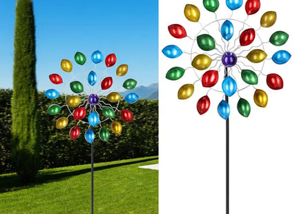 Buntes Windrad Konfetti, farbenfrohe Party-Deko, ca. 168cm Höhe TK Gruppe® Grosshandel 