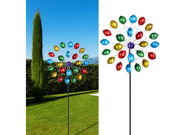 Buntes Windrad Konfetti, farbenfrohe Party-Deko, ca. 168cm Höhe TK Gruppe® Grosshandel 