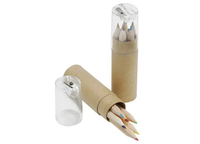 Buntstifte-Set im Kartonköcher - Beige - Glasklar - Kreatives Farbstift-Set für Künstler und Kinder TK Gruppe® Grosshandel 