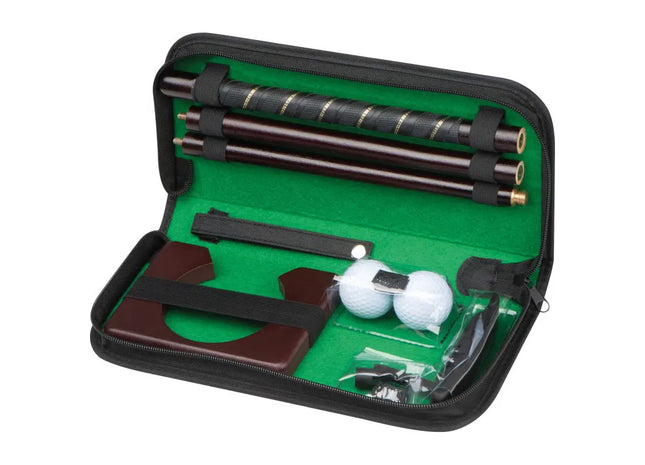 Büro-Golfset mit elegantem Holzputter in Schwarz – Perfekt für Pausen TK Gruppe® Grosshandel 