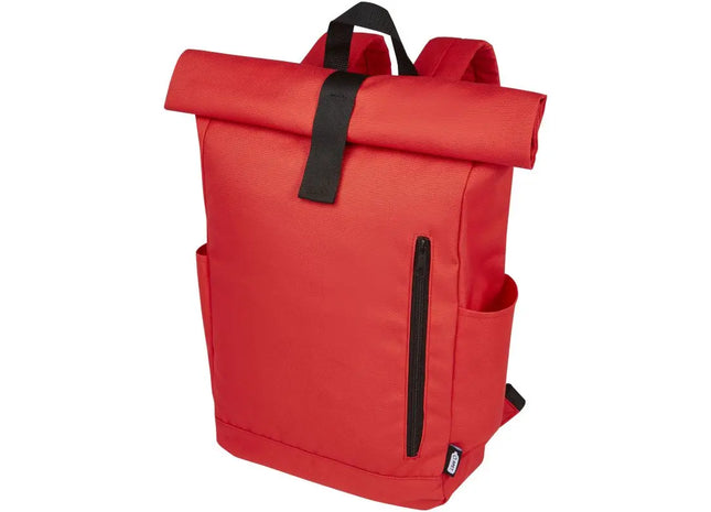Byron Roll-Top Rucksack 18L, 15,6 GRS RPET, Rot TK Gruppe® Grosshandel 