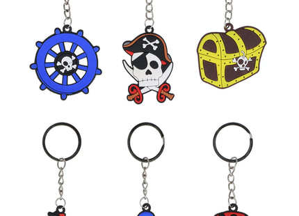 Piraten K/C 5 cm, 6 verschiedene Motive - Deko-Anhänger für Themenpartys TK Gruppe® Grosshandel 