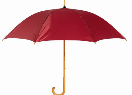 CALA Regenschirm mit Holzgriff in Bordeaux - Klassisch und Elegant bei jedem Wetter TK Gruppe® Grosshandel 