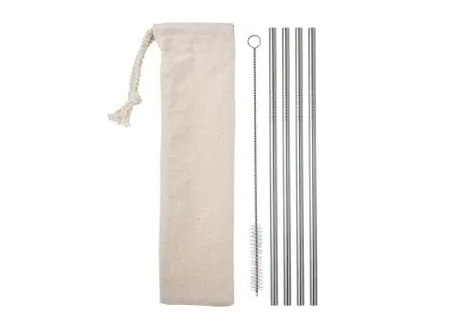 CALIFORNIA Edelstahl-Strohhalm in Silber: Langlebig & Stilvoll TK Gruppe® Grosshandel 