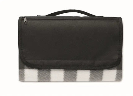 CALY Picknickdecke aus RPET-Fleece - Schwarz, Nachhaltig & Komfortabel TK Gruppe® Grosshandel 