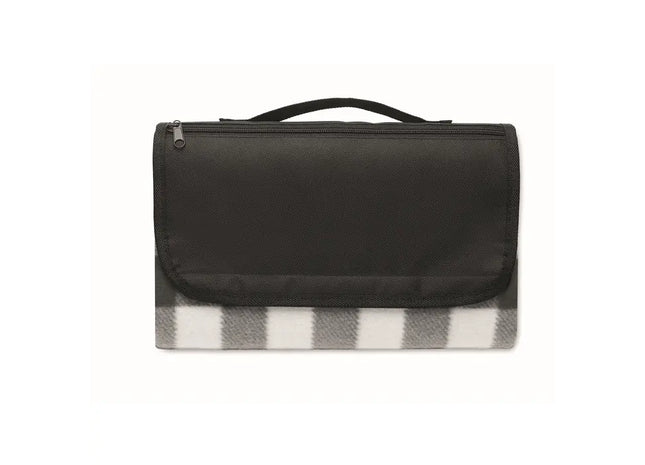 CALY Picknickdecke aus RPET-Fleece - Schwarz, Nachhaltig & Komfortabel TK Gruppe® Grosshandel 